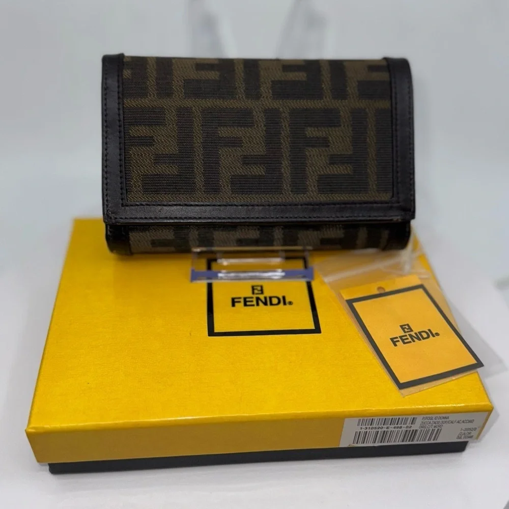Fendi Zucca Wallet Vintage NWT
